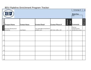 thumbnail of BDU Pipeline Enrichment Program Tracker