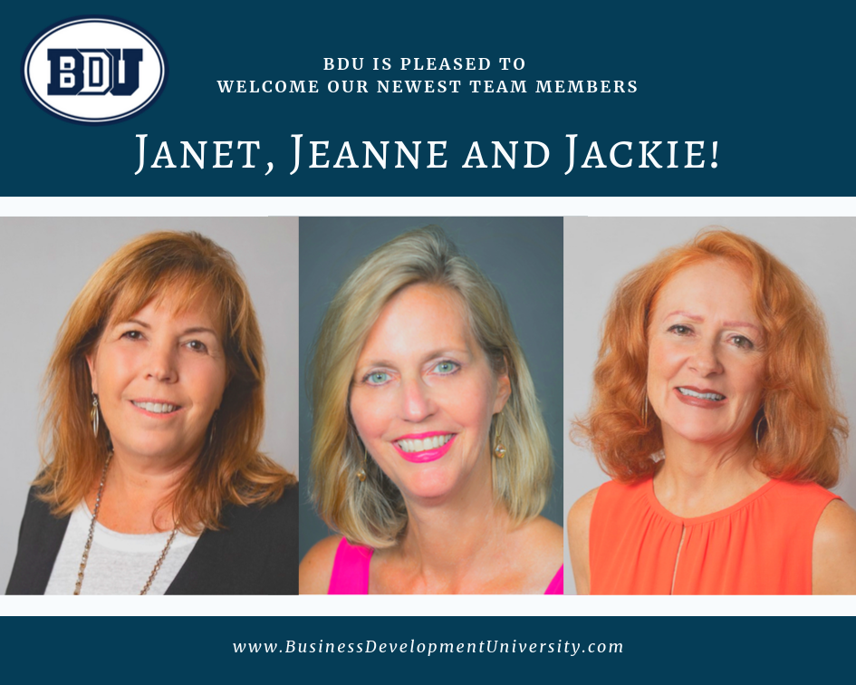 Welcome Janet, Jeanne and Jackie!