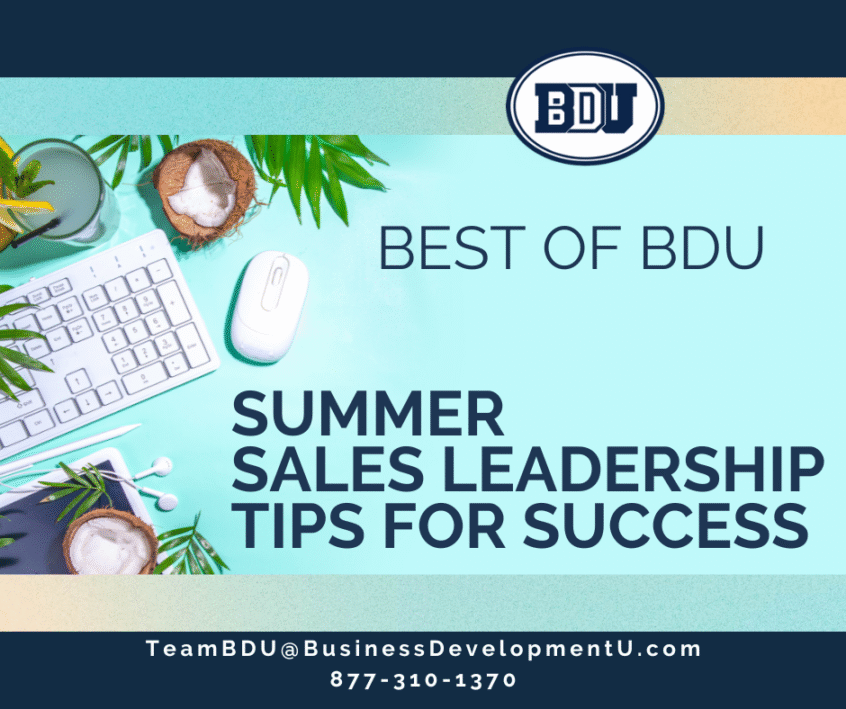 summer sales leadership tips