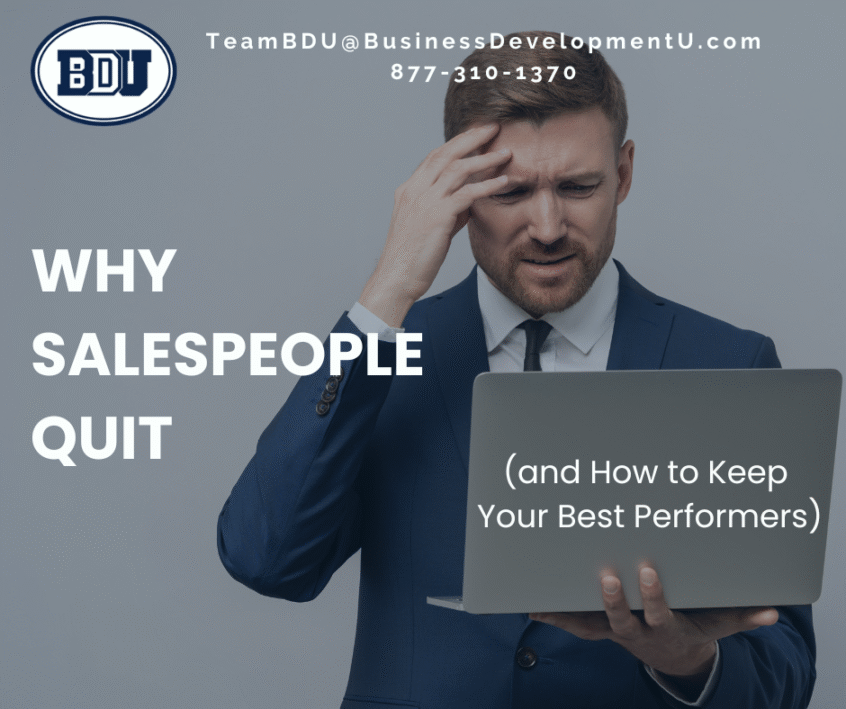 why salespeople quit
