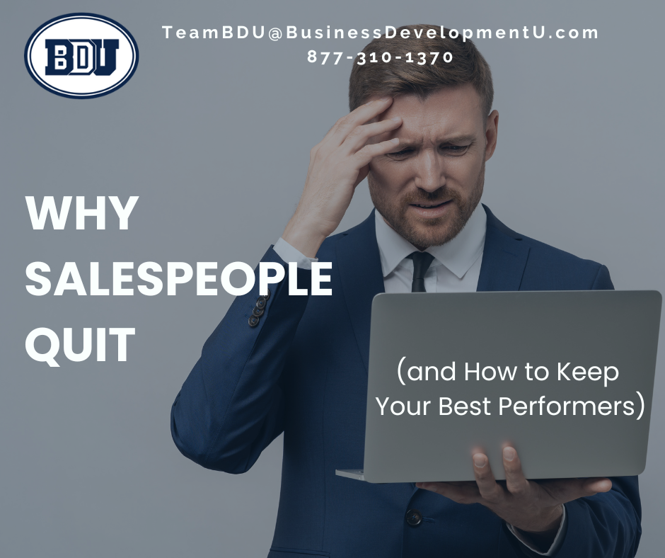 why salespeople quit