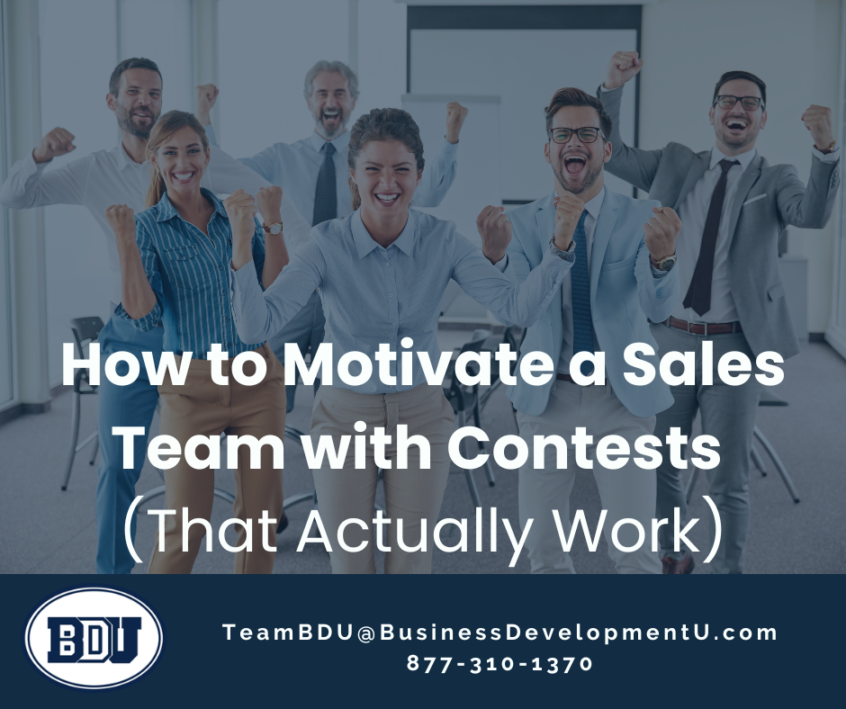 how to motivate a sales team with contests